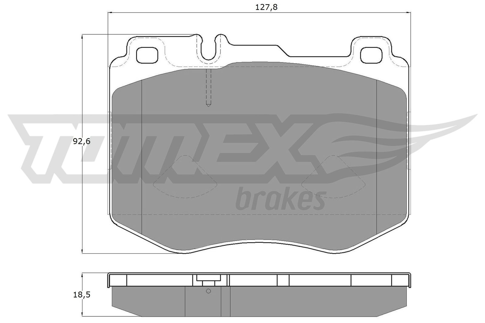 Sada brzdových platničiek kotúčovej brzdy TOMEX Brakes